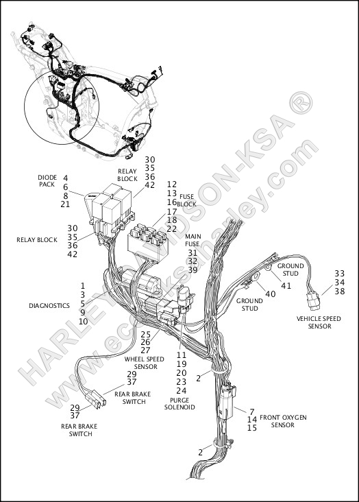 WIRING HARNESS, MAIN ABS, XG750A (REAR LOWER)
